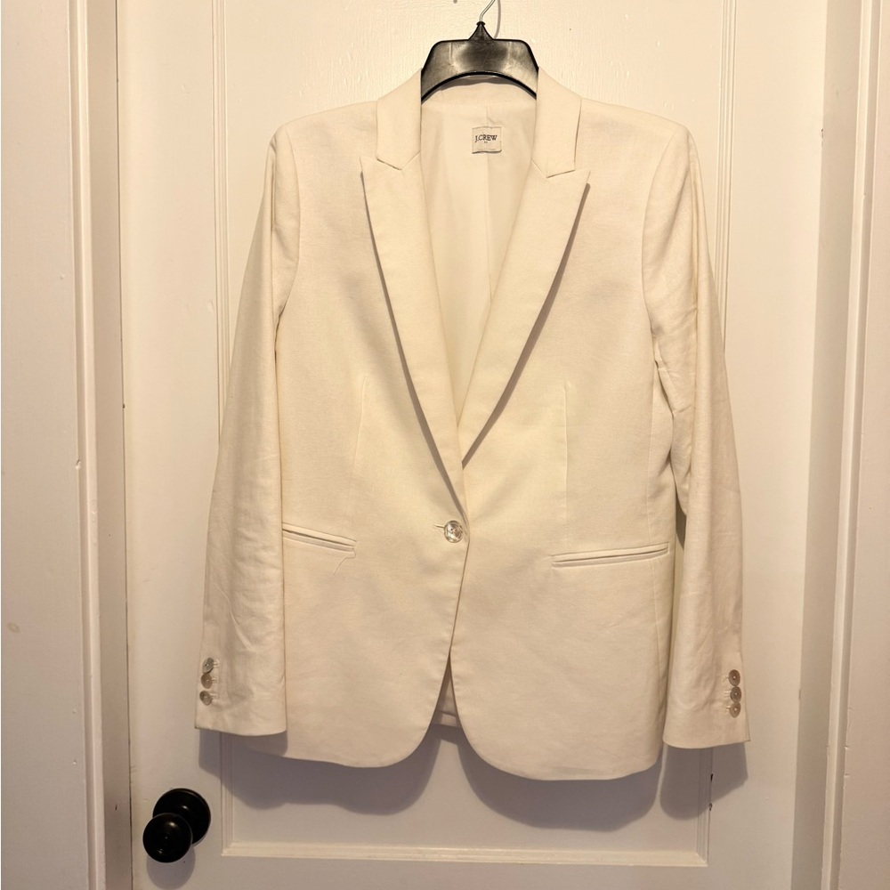 J Crew Women’s White Blazer